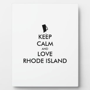 Anpassbar KEEP CALM und LIEBE RHODE ISLAND Fotoplatte