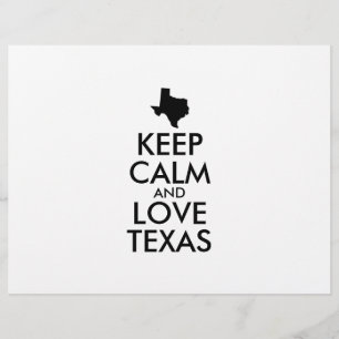 Anpassbar KEEP CALM und LIEBE TEXAS Flyer