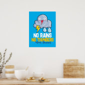 Anpassbar Kein Regen kein Donner Poster (Küche)