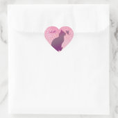 Anpassbar: Kitty and Fee Maus Herz-Aufkleber (Tasche)