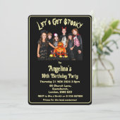 Anpassbar lassen Sie uns einen Spooky-Kindergeburt Einladung (Stehend Vorderseite)