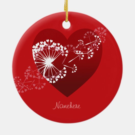 Anpassbar: Liebe Keramik Ornament (Hinten)