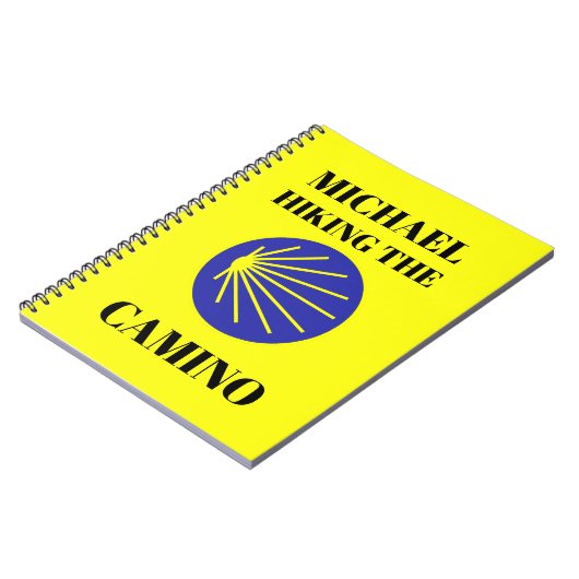 Anpassbar "Michael Hiking the Camino" Notizblock (Linke Seite)