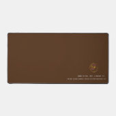 Anpassbar mit braunen Unternehmensdaten Schreibtischunterlage (Vorderseite)