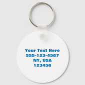 Anpassbar mit Firmennamen und Logo Schlüsselanhänger (Rückseite)