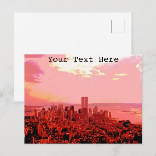Anpassbar New York 2000 Postkarte (Vorne/Hinten)