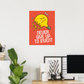 Anpassbar nie aufgeben poster (Heimbüro)