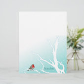 Anpassbar: Robin in einem Baum (Stehend Vorderseite)