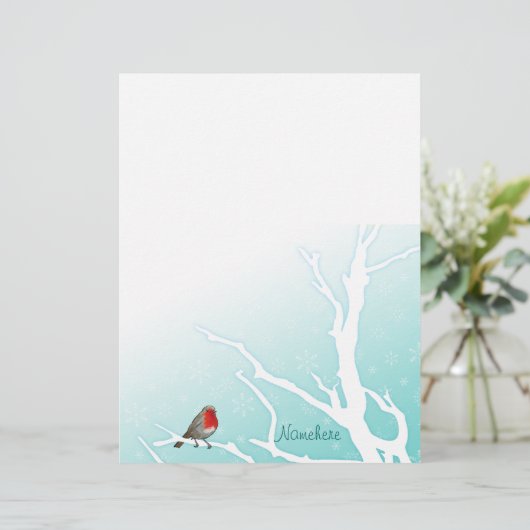 Anpassbar: Robin in einem Baum (Stehend Vorderseite)