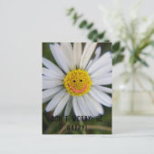 Anpassbar Sei unbesorgt - Blume Power! Postkarte (Stehend Vorderseite)