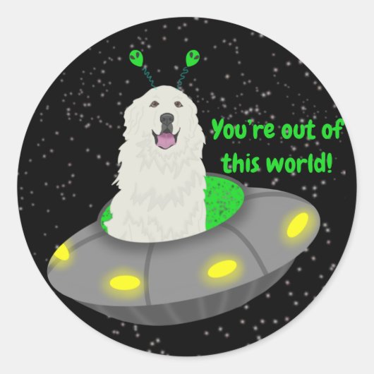 Anpassbar Sie sind aus dieser Welt! Runder Aufkleber (Vorderseite)
