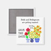 Anpassbar Speichern des Datumsmagazins, der Blume- Magnet (Vorderseite/Rückseite)