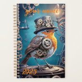 Anpassbar - "Steampunk Robin" Planer (Vorderseite)