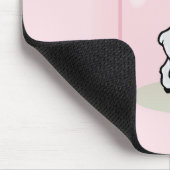 Anpassbar, Taufe, Rosa, Mädchen, Lamm Mousepad (Ecke)