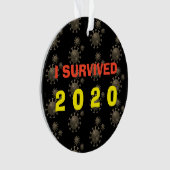 Anpassbar überlebte ich 20xx-Coronavirus-Wiederhol Ornament (Vorderseite)