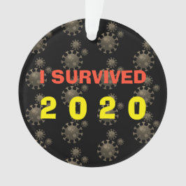 Anpassbar überlebte ich 20xx-Coronavirus-Wiederhol Ornament
