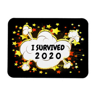 Anpassbar überlebte ich 20xx Explosion bunt Magnet