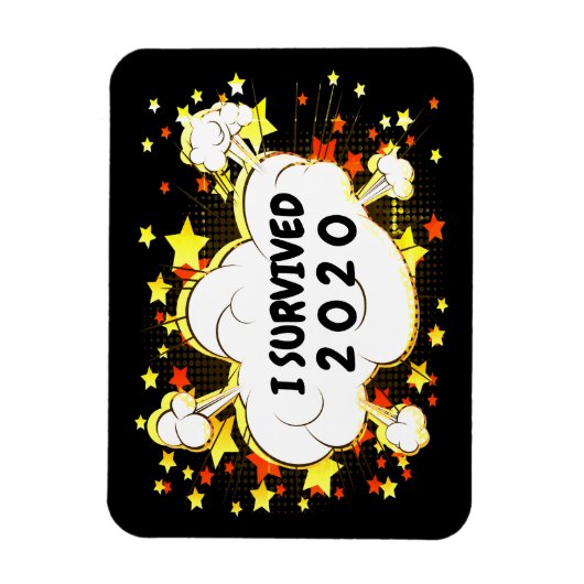 Anpassbar überlebte ich 20xx Explosion bunt Magnet (Vertikal)