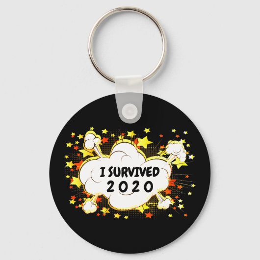 Anpassbar überlebte ich 20xx Explosion bunt Schlüsselanhänger (Vorderseite)