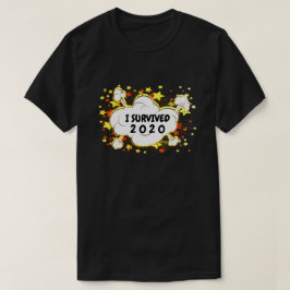 Anpassbar überlebte ich 20xx Explosion bunt T-Shirt
