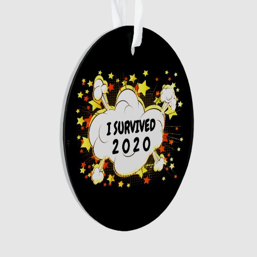 Anpassbar überlebte ich 20xx Explosion Ornament (Vorderseite)