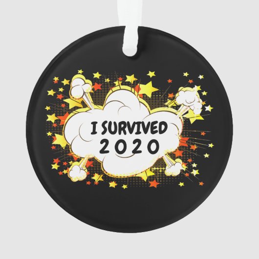 Anpassbar überlebte ich 20xx Explosion Ornament (Rückseite)