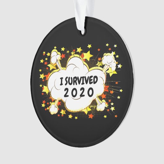 Anpassbar überlebte ich 20xx Explosion Ornament (Vorderseite)
