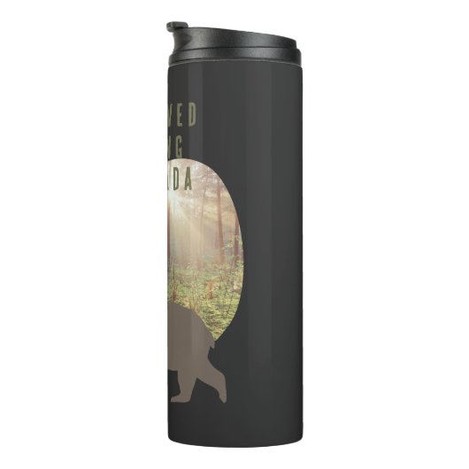 Anpassbar überlebte ich Camping in Kanada Thermosbecher (Nach rechts gedreht)