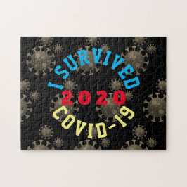Anpassbar überlebte ich COVID-19 2020 Kreis Puzzle