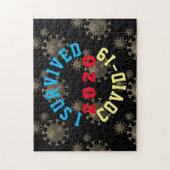 Anpassbar überlebte ich COVID-19 2020 Kreis Puzzle (Vertikal)