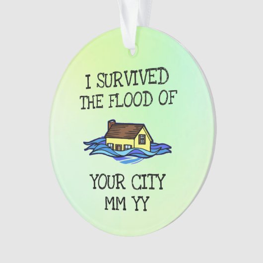 Anpassbar überlebte ich das Hochwassergrün Ornament (Vorderseite)