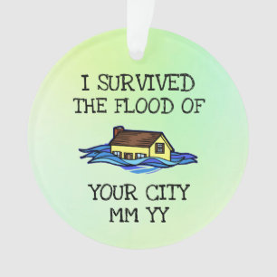 Anpassbar überlebte ich das Hochwassergrün Ornament
