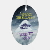 Anpassbar überlebte ich den Blizzard Ornament Aus Metall (Vorderseite Rechts)