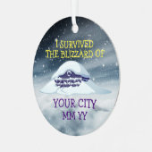 Anpassbar überlebte ich den Blizzard Ornament Aus Metall (Vorderseite links)