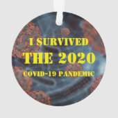 Anpassbar überlebte ich die 2020 Covid-19 Pandemie Ornament (Rückseite)