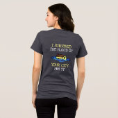 Anpassbar überlebte ich die Flut dunkel Tri-Blend Shirt (Rückseite voll)