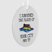 Anpassbar überlebte ich die Flut Ornament (Vorderseite)