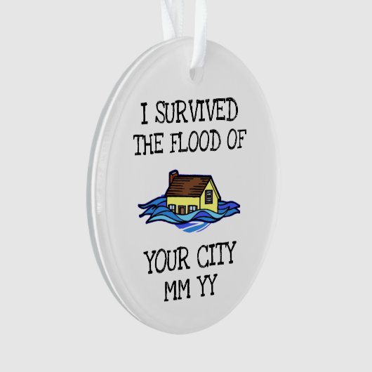 Anpassbar überlebte ich die Flut Ornament (Vorderseite)