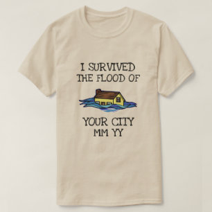 Anpassbar überlebte ich die Flut T-Shirt