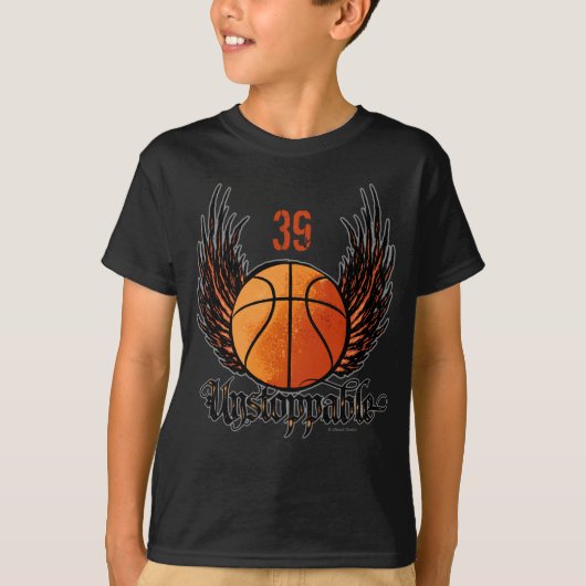Anpassbar: Unaufhaltsam (Basketball) T-Shirt (Vorderseite)
