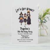 Anpassbar zum Geburtstag von lustigen Kindern Einladung (Stehend Vorderseite)