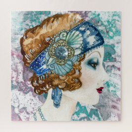 Anpassbare 1920er-Flapper Lady Puzzle, Puzzle