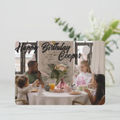 Anpassbare 1-Bild-Geburtstagskarte Einladung (Stehend Vorderseite)