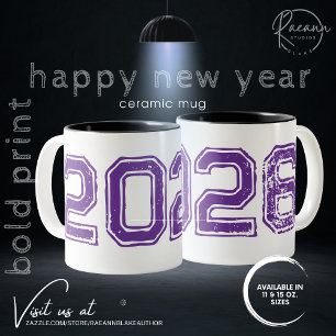 Anpassbare 2026 Fett Print Zwei-Tone-Keramiken-Tas Zweifarbige Tasse