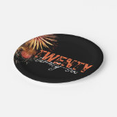 Anpassbare 2026-Teller für gestörte Designpapiere Pappteller (Schrägansicht)