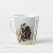 Anpassbare 2 Fotos mit schwarzem Text Milchtasse (Linke Ecke)