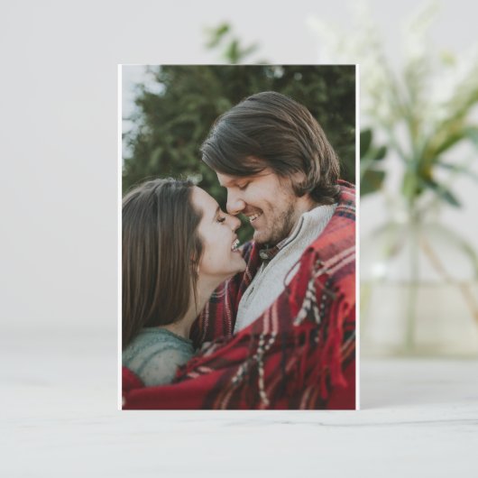 Anpassbare 2-seitige Elegante Scrolls 2 Foto (Stehend Vorderseite)