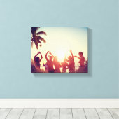 Anpassbare 2-seitige Elegante Scrolls 2 Foto Leinwanddruck (Insitu (Holzboden))