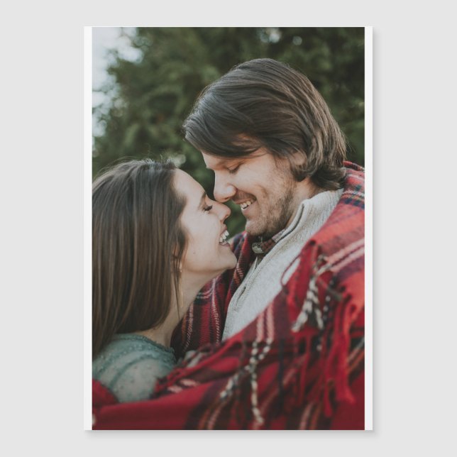 Anpassbare 2-seitige Elegante Scrolls 2 Foto Magnetkarte (Vorderseite)