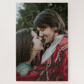 Anpassbare 2-seitige Elegante Scrolls 2 Foto Puzzle
